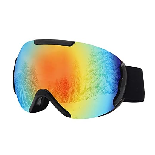 Skidglasögon/glasögon, vinter utomhus sport säkerhetsskyddande glasögon, anti-dimma UV-skydd vidsynglasögon glasögon, röd