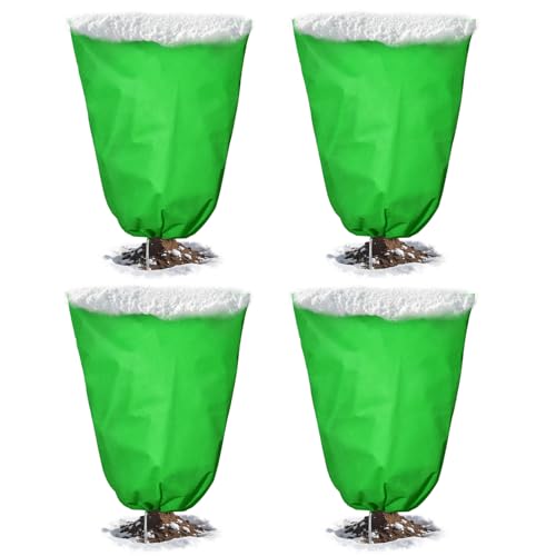 florelf 4pcs Plant Covers Freeze Protection,23.6x31.49 Small Cold Weather Frost