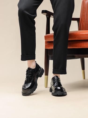 Men's Classic Dress Oxford Vegan Leather Casual Derby Shoes3