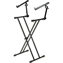 Quik Lok Double-Brace Keyboard Stand & Display T-22
