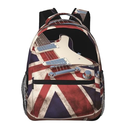 Sac à dos ordinateur portable avec motif guitare pour un transport léger au quotidien