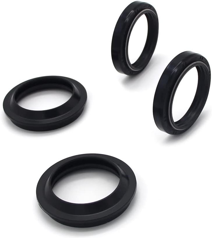 Front Fork Shock Oil Seal Dust Seal Fork Seal Set Size model 41MMx53MMx8MM for Kawasaki ZX600K ZX600M NINJA ZX-6RR for Kawasaki ZX-6R ZX600F ZX636B ZX-6RR ZX-9R ZX900B EN500 ZXR400 ZX400H ZXR750