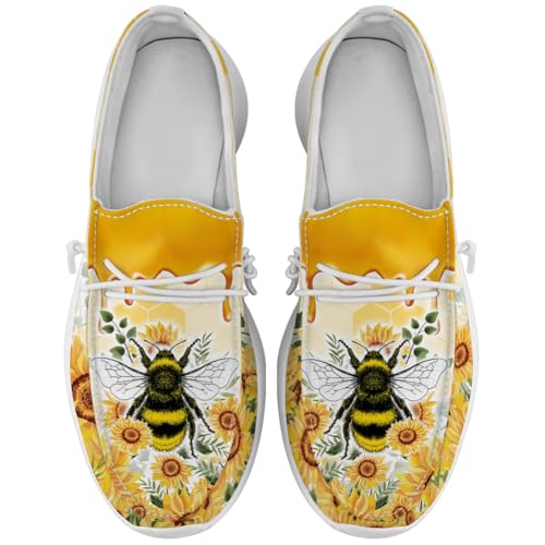 Bee Shoes Women Men Loafers Canvas Slip-on Shoes Gifts for Her Him