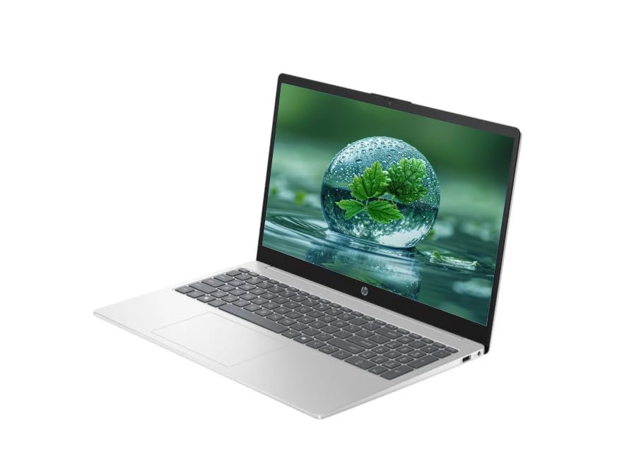 Image of HP 15.6 inch FHD Touchscreen Laptop Computer with Microsoft Office 365, Windows 11 Laptop, AI Copilot, AMD Ryzen 5 Processor, PLUSERA Earphones, Silver (Silver, 8GB RAM | 1TB Storage)