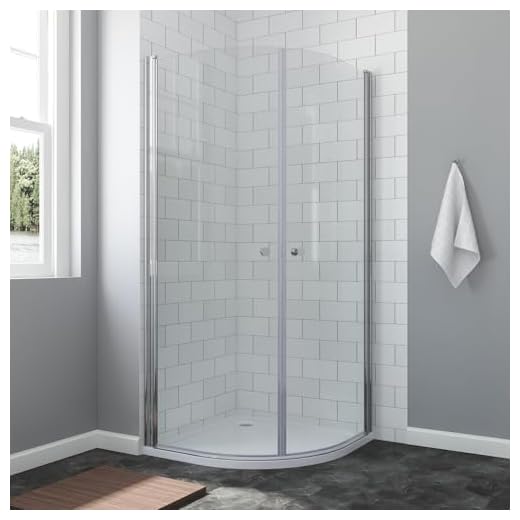 AQUABATOS Duschkabine 90x90 cm Viertelkreis Duschabtrennung Runddusche Halbrund Duschtrennwand Glaswand mit Pendeltüren 2 Teilig aus ESG Sicherheitsglas 6 mm klar Aluminiumprofile chrom höhe 195 cm