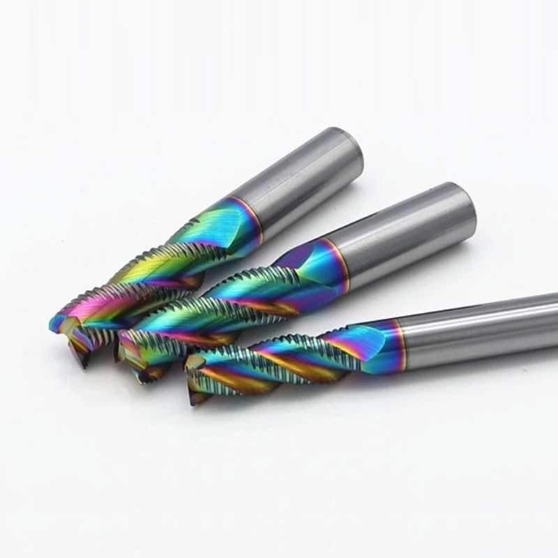 Frezy trzpieniowe z węglika wolframu, 1, 5 lub 10 sztuk Frez zgrubny HRC60 do metalu, aluminium, MDF i innych narzędzi CNC Wiele rozmiarów(10 PCS,7x18x8Dx60L)