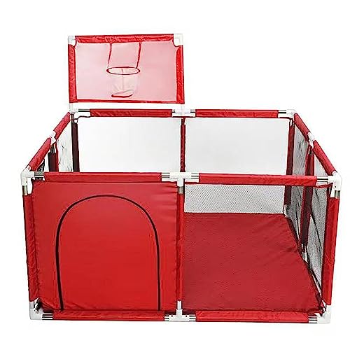 Lista de parques para niños baratos - Genial! 8 ALYIKOU Parque Infantil Bebe, Corralito Bebe 122cmx182cm,Parque infantil de seguridad resistente con malla supersuave y transpirable para niños...