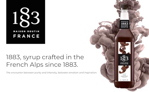 Image of 1883 Chocolate Syrup for Drinks, Made in France, 1 Liter Plastic Bottle
