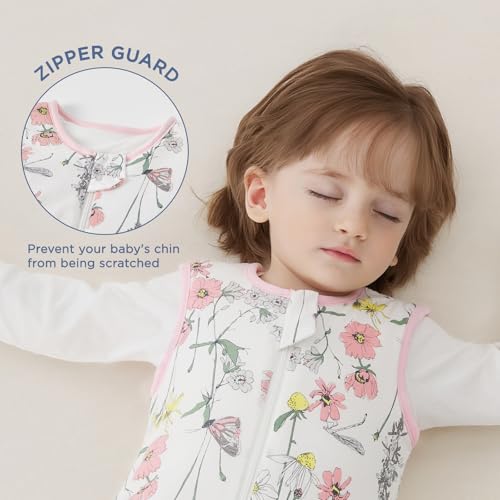 Image of Duomiaomiao 1.5 TOG Baby Sleep Sack 100% Cotton Four Season Baby Wearable Blanket, Breathable Comfy Toddler Sleeping Bag