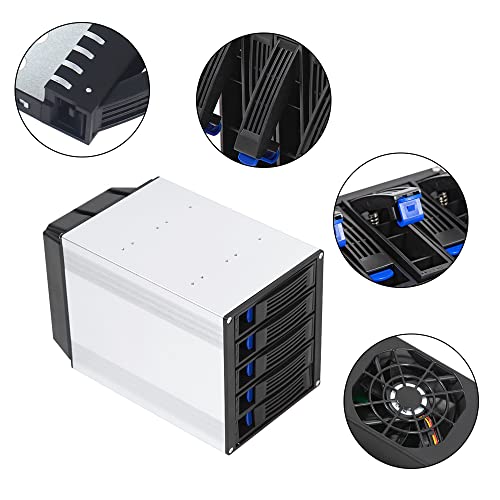 Caja externa para 5 discos duros SATA 3.5"/2.5" SAS, rack móvil miniatura 4