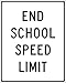 NMC National Marker TM601J End School Speed Limit Sign, 30 inches X 24 inches.080EGP Ref Alum