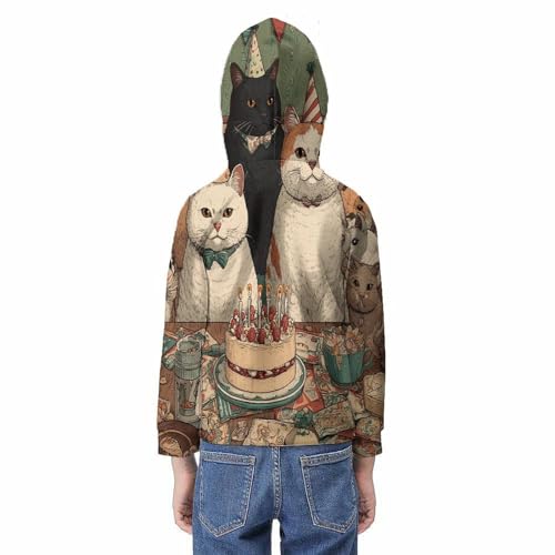 Sweat à capuche chat 3D pull manches longues garçons