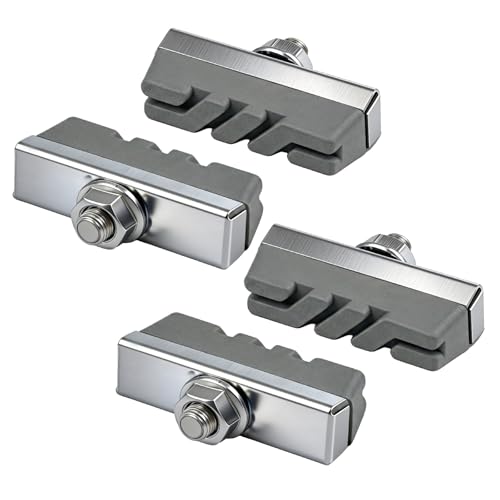 Zacro 4-Pack Road Bike Brake Pads, C-Type Caliper Brake Pads, Vintage, City & Road Bicycle Specific Brake Pads, Side-Pull Caliper Brake Blocks Set, Premium Rubber Replacement Kit, Easy Installation