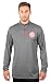 NBA Men's Atlanta Hawks Quarter Zip Pullover Shirt Long Sleeve Tee, Large, Gray