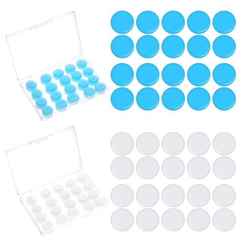 IANFAN 40 Stück Silikon Ohrenstöpsel Formbar, Wiederverwendbare Ohrstöpsel zum Schlafen Geräuschreduzierende Ohrstöpsel Weiche Ohrenstöpsel SchwimmOhrstöpsel zum Schlafen Reisen Lernen