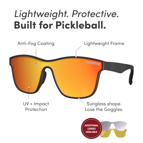 Image of CRBN Pickleball - Drift Pickleball Glasses for Men & Women - Eye Protection - Photochromic Lens Provides Sun & Impact Protection in All Conditions - Meets ANSI Z87.1 & Z80.3