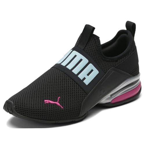 PUMA Womens Axelion Slip On Sneakers Shoes Casual - Black, Blue, Pink - Size 6.5 M2