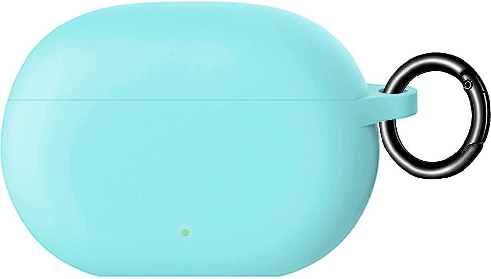 SaharaCase Case for Beats by Dr. Dre - Beats Studio Buds [Rugged] Full Body Protection Antislip Grip Slim with Keychain (Aqua Glow)