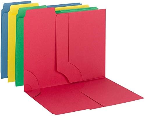 4 X Smead 3-in-1 SuperTab Section Folder, 1/3-Cut Oversized Tab, Letter Size, Assorted Colors, 12 per Pack (11905)