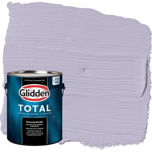 Glidden Total 1 gal. Wild Lilac/Purple Semi-Gloss Interior Paint with
