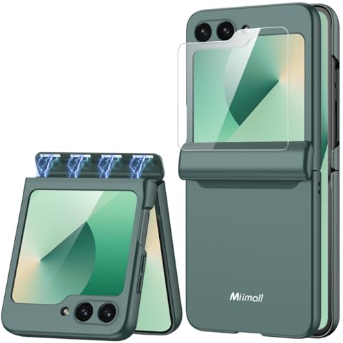 Coque Galaxy Z Flip 6 anti-rayure avec protection charnière Miimall verte