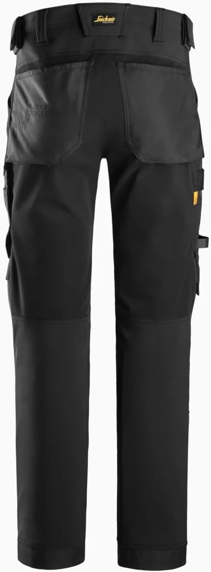 Snickers Workwear U63750404 AllroundWork Slim 4-Way Stretch Trouser Pants, Durable Work Pants with Flexible Fit