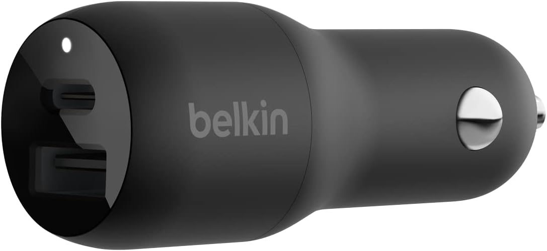 Sponsored Ad - Belkin 37W Dual Port (USB-C & USB-A) Fast Charge Car Charger Adapter. with 25W USB-C & 12W USB-A Ports Quick Charge All Compatible Devices (Mobiles, Tablets, Speakers and More), Black