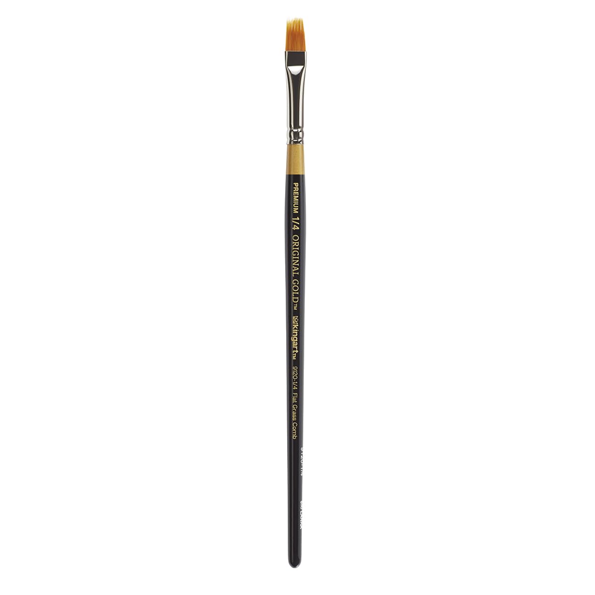 KINGART Original Gold 9120 Flat Rake Series Premium Golden Taklon Multimedia Künstlerpinsel 5er Set