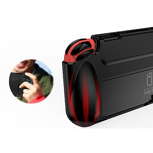 Case Capa de Proteção Nintendo Switch Oled Ergonômico Tpu Grip Joycon - Preto