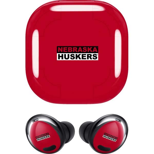 Skinit Decal Audio Skin Compatible with Samsung Galaxy Buds Pro - Officially Licensed Red Nebraska Huskers Design