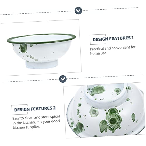 Luxshiny 4 Pçs Tigela De Esmalte Vintage Grande Tigela De Mistura De Cerâmica Recipientes De Sobreme