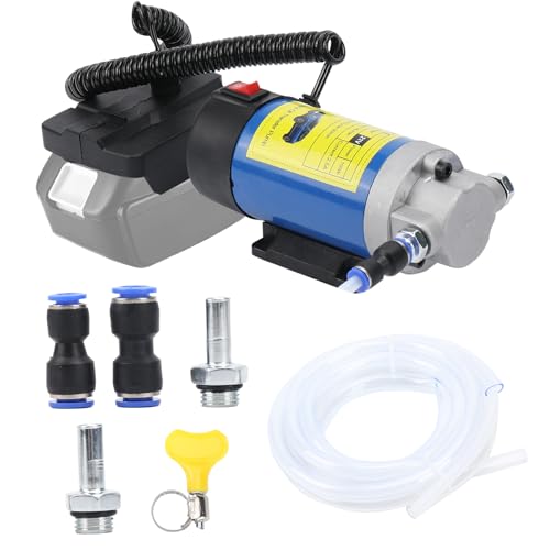 Kabellose Dieselpumpe kompatibel mit Makita 18V Akku, 100W Tragbare Motorölabsaugpumpe mit 2 Schläuchen für Traktor, Wohnwagen, Boot, LKW (ohne Batterie)