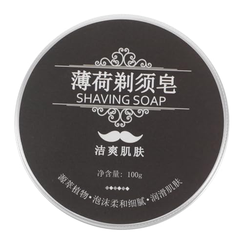 HONITANO Jabón De Afeitar De Menta Espumoso Para Hombres y Mujeres Crema De Afeitar Suavizante y Modeladora Para Barba Accesorios De De Viaje