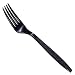 Daxwell Black Full-Size Heavy Weight Plastic Fork, Individually Wrapped (Case of 1000)