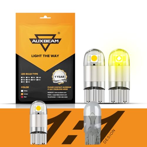 Image of Auxbeam Y3 Series 194 LED Bulbs Golden Yellow 168 2825 T10 W5W Bulbs