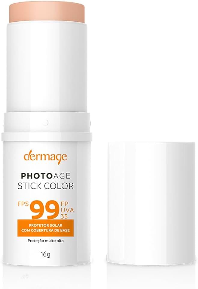 Photoage Stick, Filtro Solar com Cor em Bastão, FPS99 e FPUVA35, Proteção UVA e UVB, Fórmula com Ácido Hialurônico, Acabamento Mate, Cor B Claro, 12g