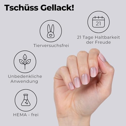 Original Miss Sophie UV Gel Nagelfolien Iced Coffee UV I 20 UV Gel Nagellack-Streifen mit Farbverlauf I Für Finger- & Fußnägel