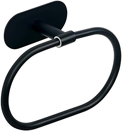 Pfister Karci Matte Black Wall Mount Single Towel Ring BRB-KA0B At