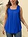 Saloogoe Shirts for Women Work Tops Business Casual Outfits Plus Size 2026 Royal Blue XXXXL