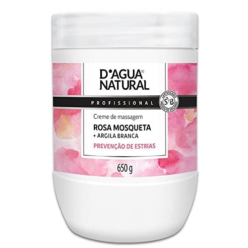 D'AGUA NATURAL Creme De Massagem Rosa Mosqueta E Argila Branca D'Agua Natural 650 G