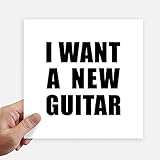 Material: Vinilo DIYthinker Quiero un Ordenador portátil Nueva Guitarra Square Stickers 20cm Wall Decal Maleta Motobike 4 Piezas 20cm x 20cm