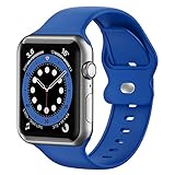 Upgrade Bands Compatible with Apple Watch Band 38mm 40mm 41mm for Women Men-Soft Silicone...