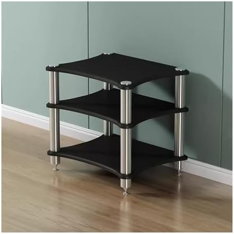 Speaker Stand,3-Tier Audio Rack - Sturdy Stereo Tower for Small Spaces, Perfect for Home Theater & Living Room, Stylish AV Equipment Storage & Entertainment Solution