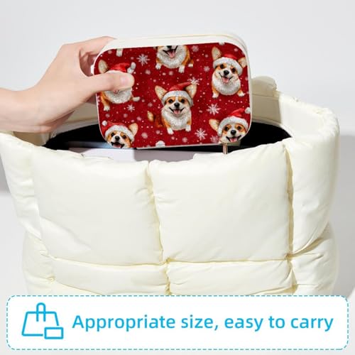 Boîte à bijoux de Noël corgi portable pour rangement de colliers - 5