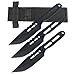 DOHONG Stainless Steel Fixed Blade Knives 3PCS Black