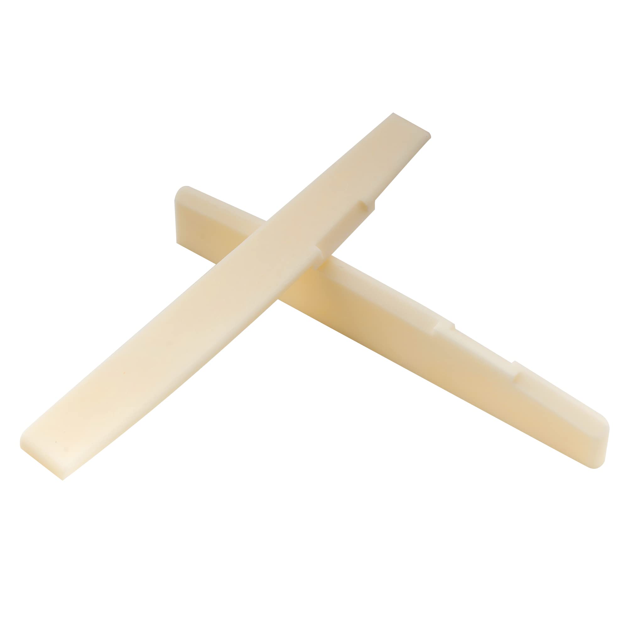 Musiclily Pro 71,12mm Kompensowane Siodełko Mostka Bone Saddle do Gitary Akustycznej 6 Strun stylu Taylor, Kość słoniowa (2 szt.) | Skompensowany, do 6-strunowego stylu Taylor