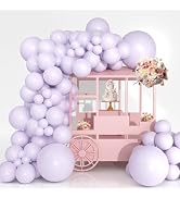 Light Purple Balloons Different Sizes, 18 12 10 5 Inch Double Stuffed Pastel Purple Balloons, Mac...