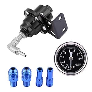Brandstofdrukregelaar Universele aluminium auto met hoge prestaties 160psi Verstelbare 1: 1 brandstofdrukregelaar…