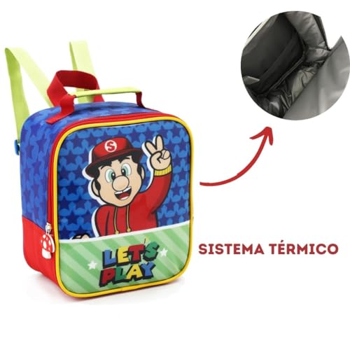 Kit Mochila de Rodinha, Lancheira e Estojo do Mario