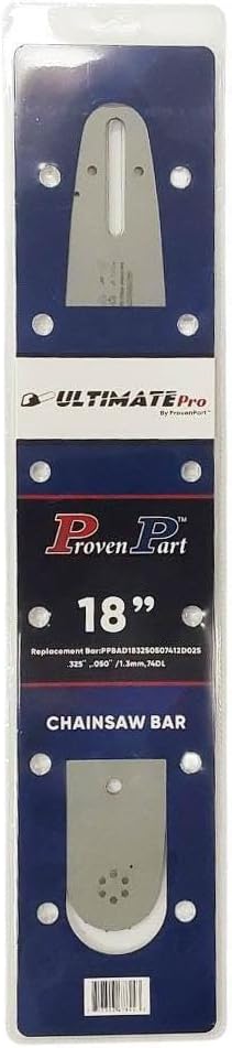 Proven Part 18" Guide Bar And 2 Pack Full Chisel Chain .325" .050" 74DL Fits Stihl 3003 008 3317